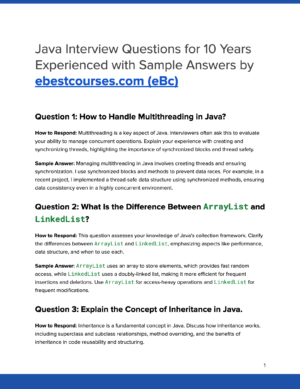 100+ Java Interview Questions for 10 Years Experienced with Sample ...